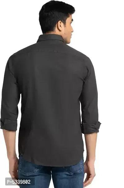 Stylish Black Solid Long Sleeves Shirt For Men