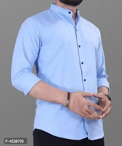 Men's Rayon Solid Long Sleeves Shirt