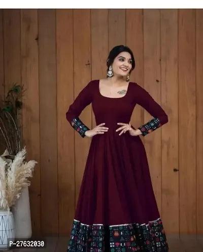 Fancy Crepe Silk Ethnic Gowns For Women