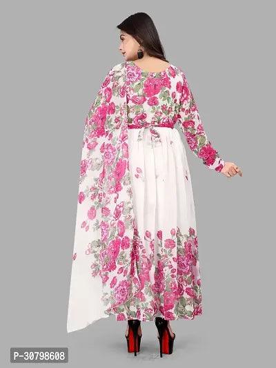 Trendy Stylish Ethnic Digitally Printed Gown and Dupatta Set