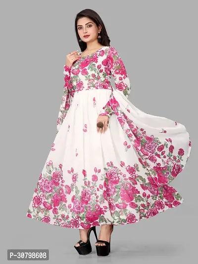 Trendy Stylish Ethnic Digitally Printed Gown and Dupatta Set