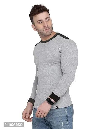 Polo Plus Men Multicolor Latest Classic Yoke Full Sleeve Cotton T-Shirt