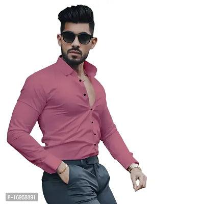 Zalora Lifestyle Pink Cotton Solid Long Sleeves Casual Shirts For Men