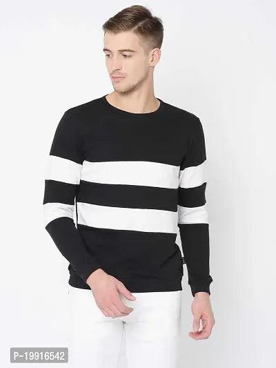 Thunder Planet Premium Cotton Full Sleeve Colourblocked Tshirt for Men