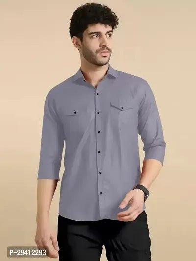 Classic Cotton Solid Casual Shirt for Men - Vibeclothings