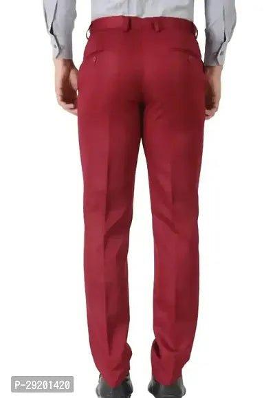 Classic Maroon Polycotton Formal Trouser for Men - Vibeclothings