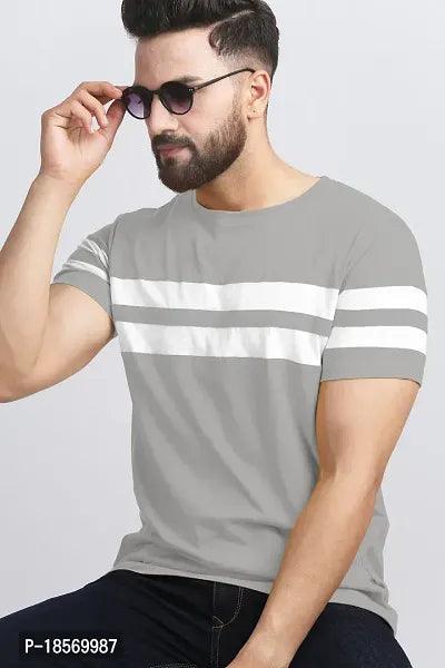 Elegant Cotton Blend Colourblocked Round Neck Tees For Men- Pack Of 2